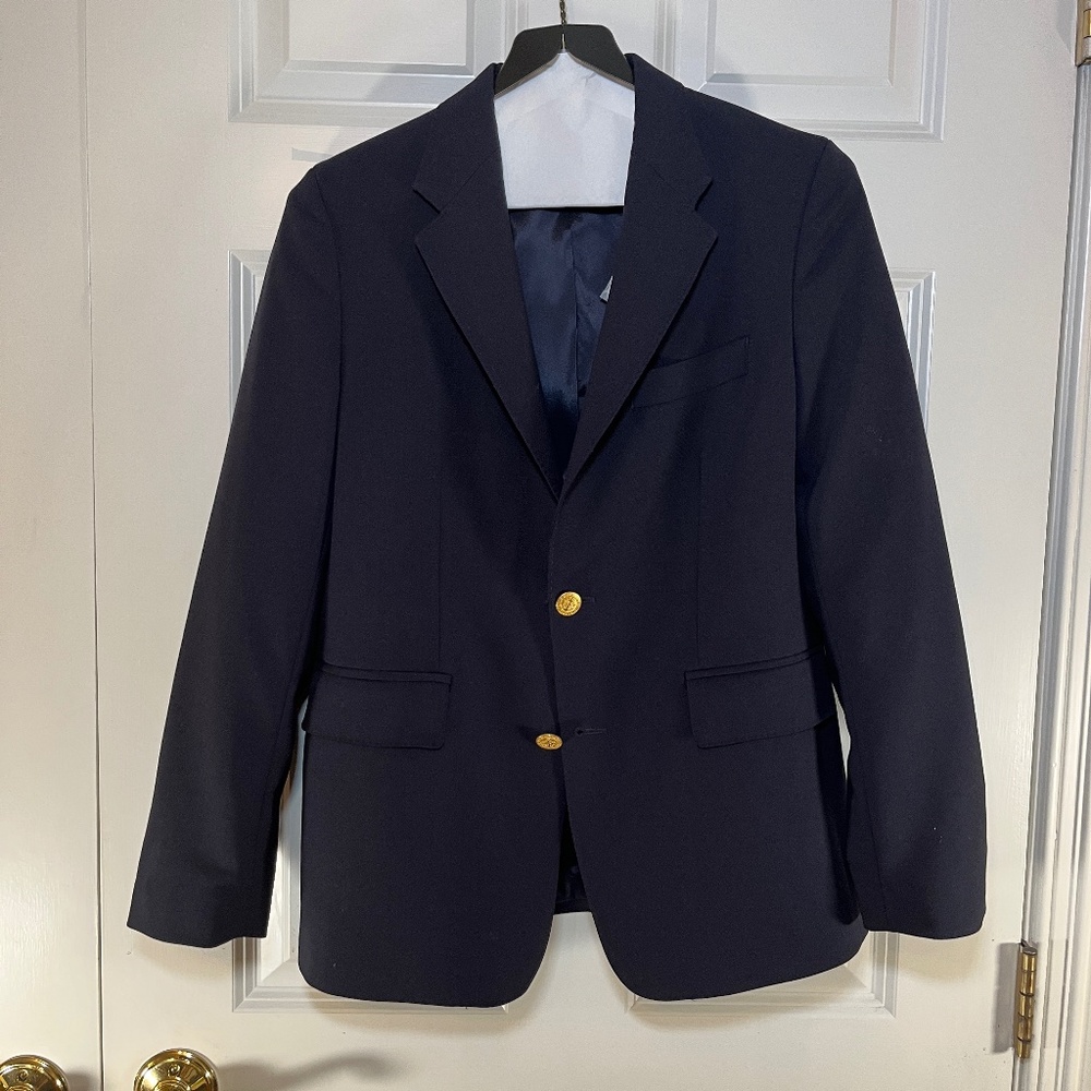 Vineyard Vines Kids' Navy Wool Blazer - 16